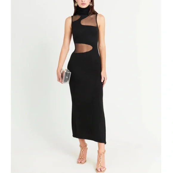 cult gaia | Dresses | 2226 Cult Gaia Brooke Knit Dress Black Size Extra  Small | Poshmark